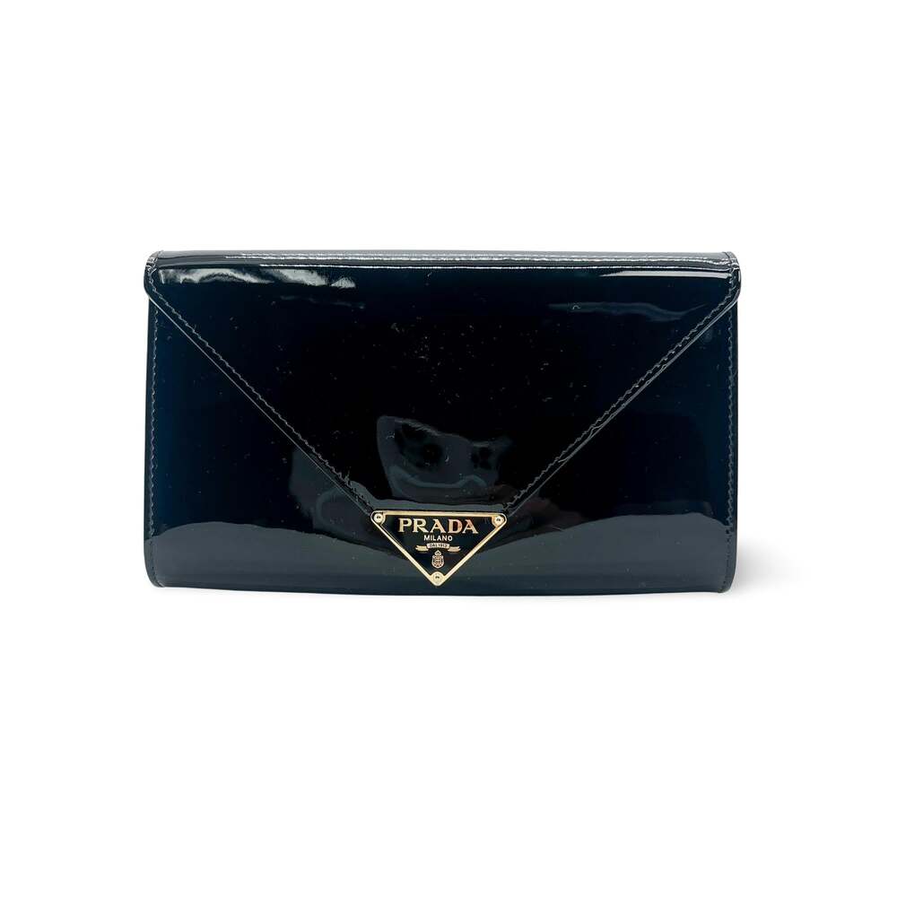 Prada Patent Clutch Bag Black #352279F76B